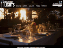 Tablet Screenshot of fridaynightlightsevents.com